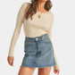 &Merci - Ribbed Cut-Out Sweater