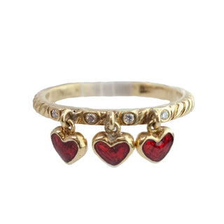 Hidalgo - Women's Dangle Heart Charm Ring