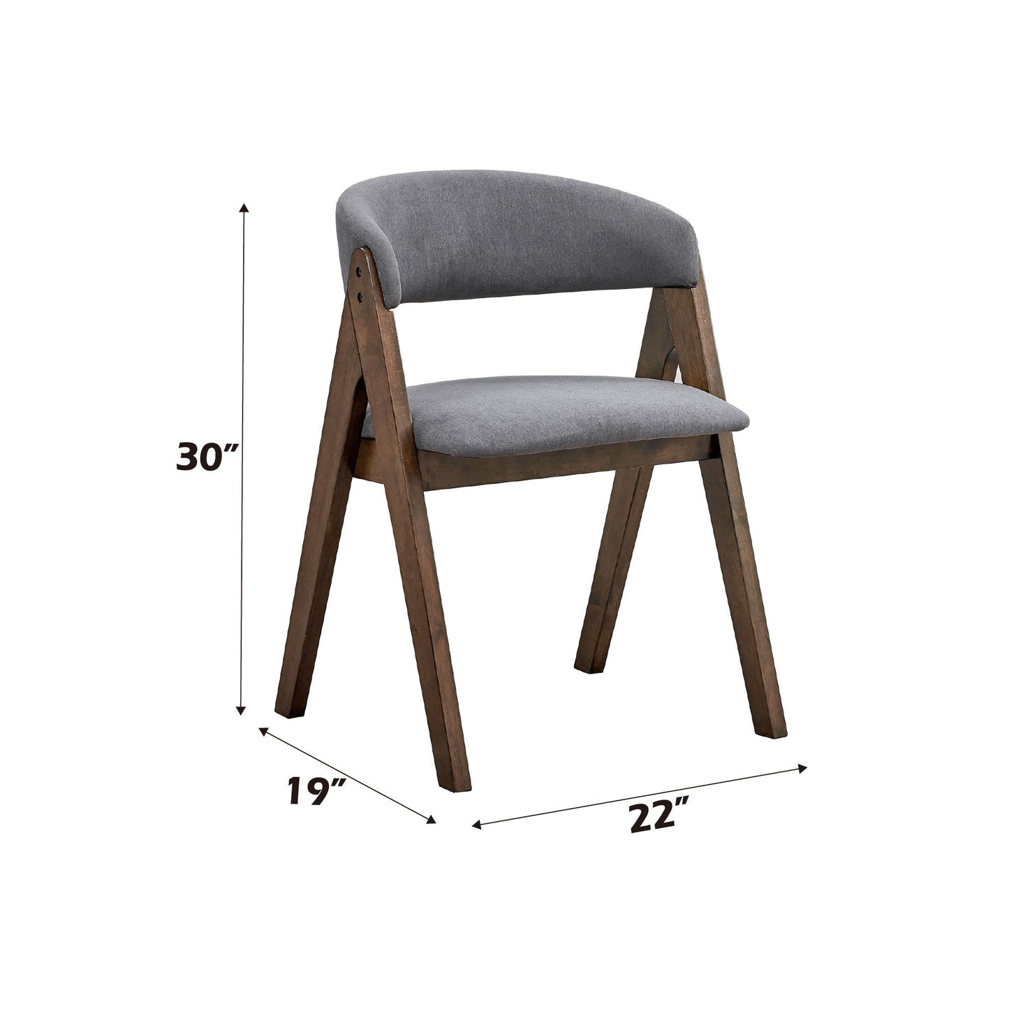 Keiki Side Chair Set of 2 - Gray