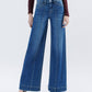 Flying Monkey - High Rise Trouser Hem Extreme Wide Leg Jeans
