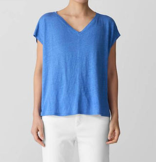 Eileen Fisher - Organic Linen Jersey V-Neck Tee