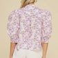 Pinch - Floral Rose Pleated Blouse