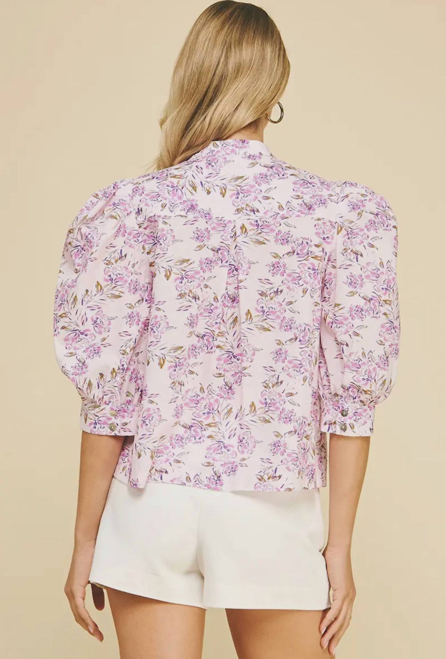 Pinch - Floral Rose Pleated Blouse