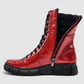 Helios - Women's Medusa Fur-lined Zip-up Leather Boots