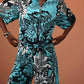 Joseph Ribkoff - Tropical Print Gauze Front Tie Top