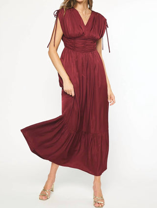 Entro - Sleeveless Satin Maxi Dress