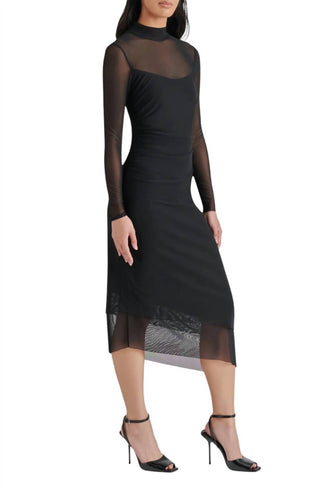 Steve Madden - Blare Long Sleeve Mesh Midi Dress