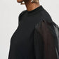 Joseph Ribkoff - High Neck Organza Puff Sleeve Tunic