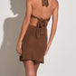 Elan - Crochet Mini Halter Cut Out Dress