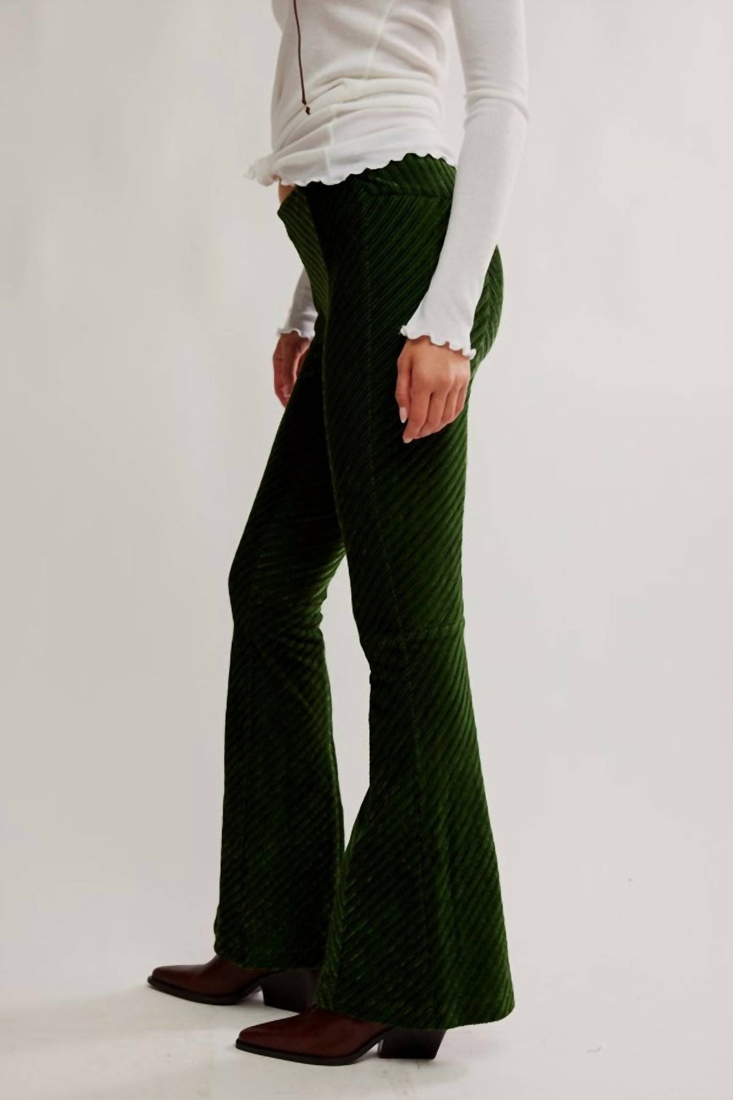 Free People - Penny Pull-on Velvet Flare Pants