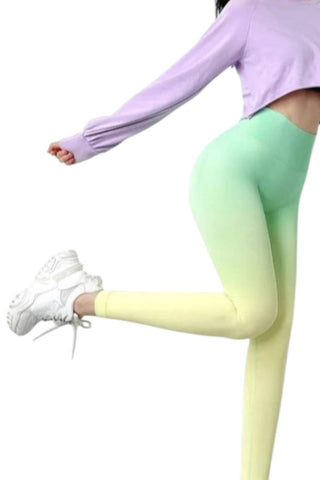 Rockstar Peach - Ode to Ombre Sculpting Leggings