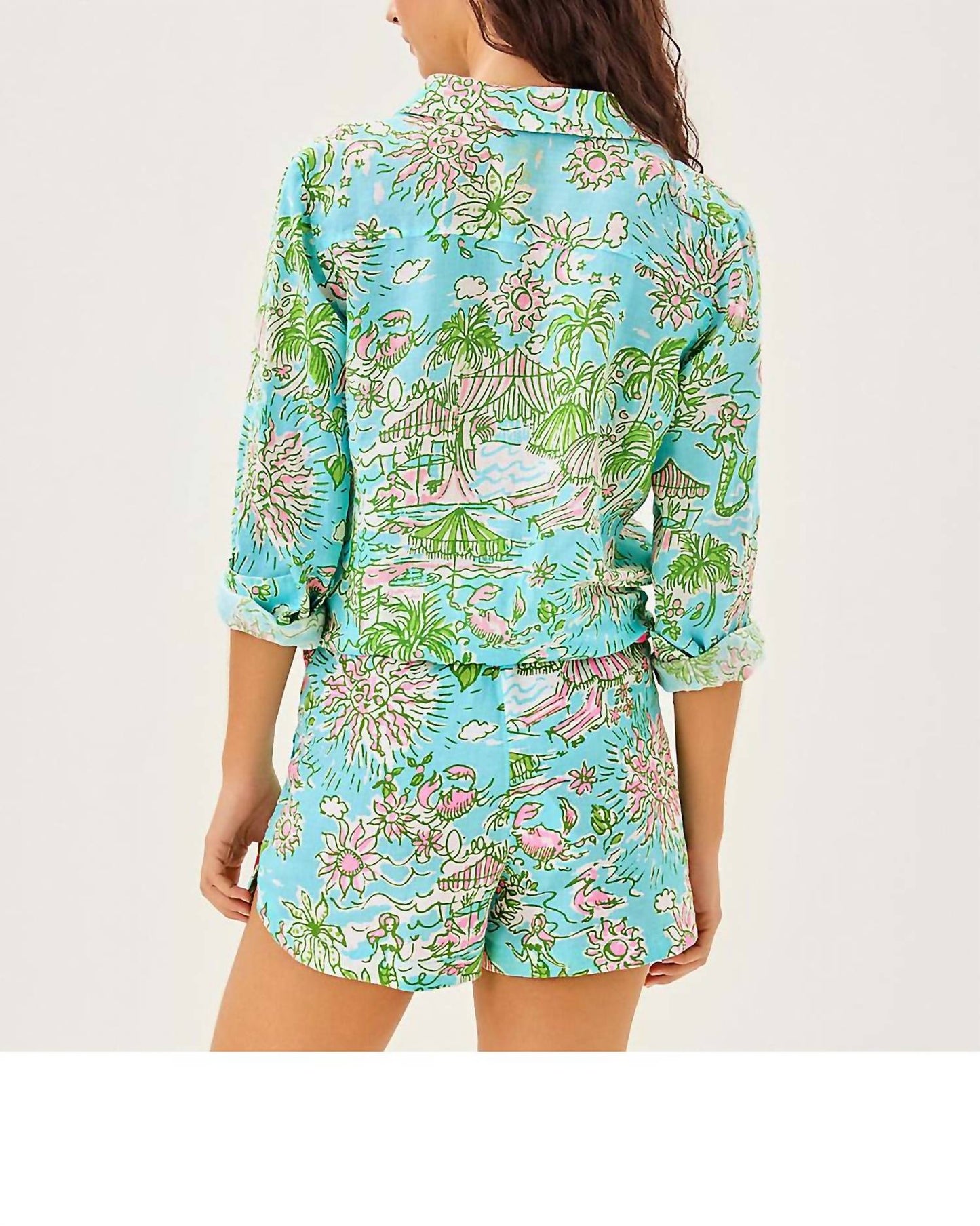 Lilly Pulitzer - Sea View Button Down Sunbathers Bliss