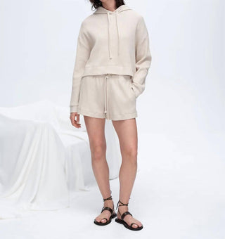 Atm - Women's Slub Jersey Waffle Boxy Hoodie