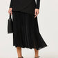 Astr - Deaile Contrast Layered Pleated Midi Skirt
