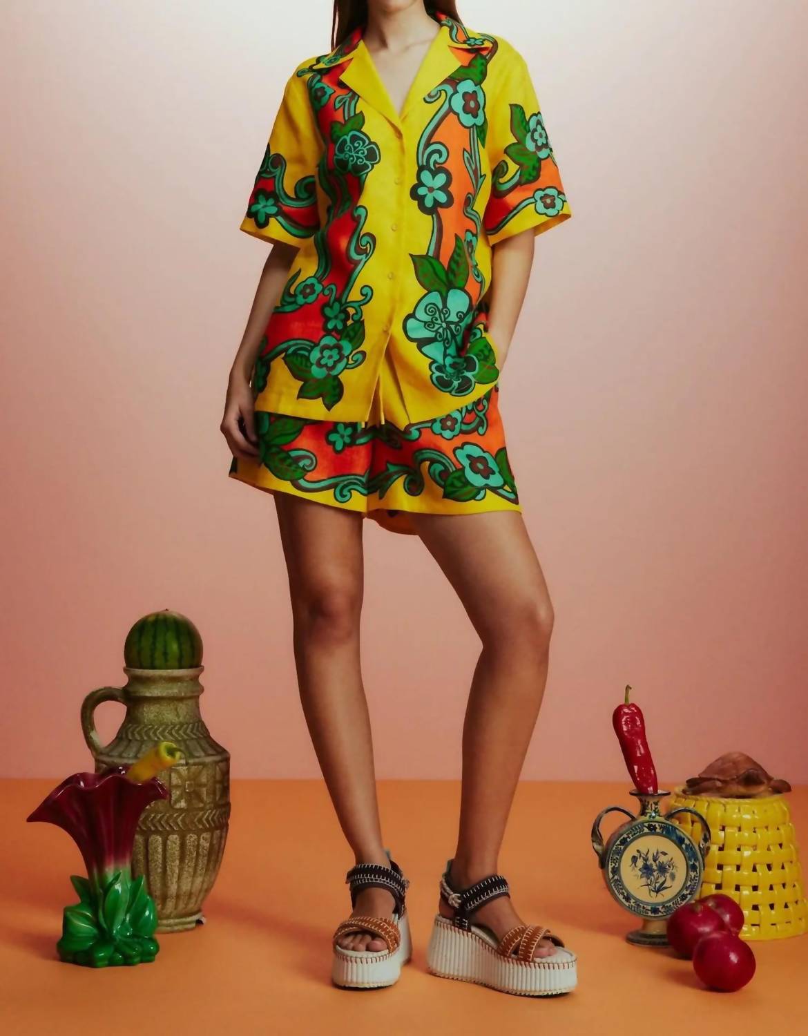 Alemais - Flame Button Shirt