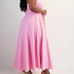 The Curve La - Plus Size Knit Tube Maxi Dress With Self Belt