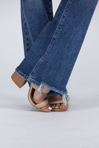 Risen - Must Have You High-Rise Tummy Control Flare Denim Jeans