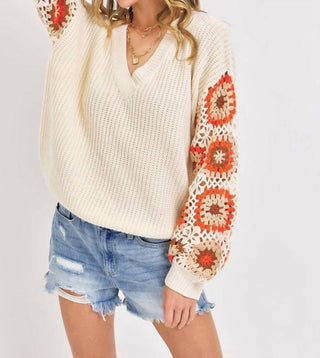 Bibi - Crochet sleeve sweater