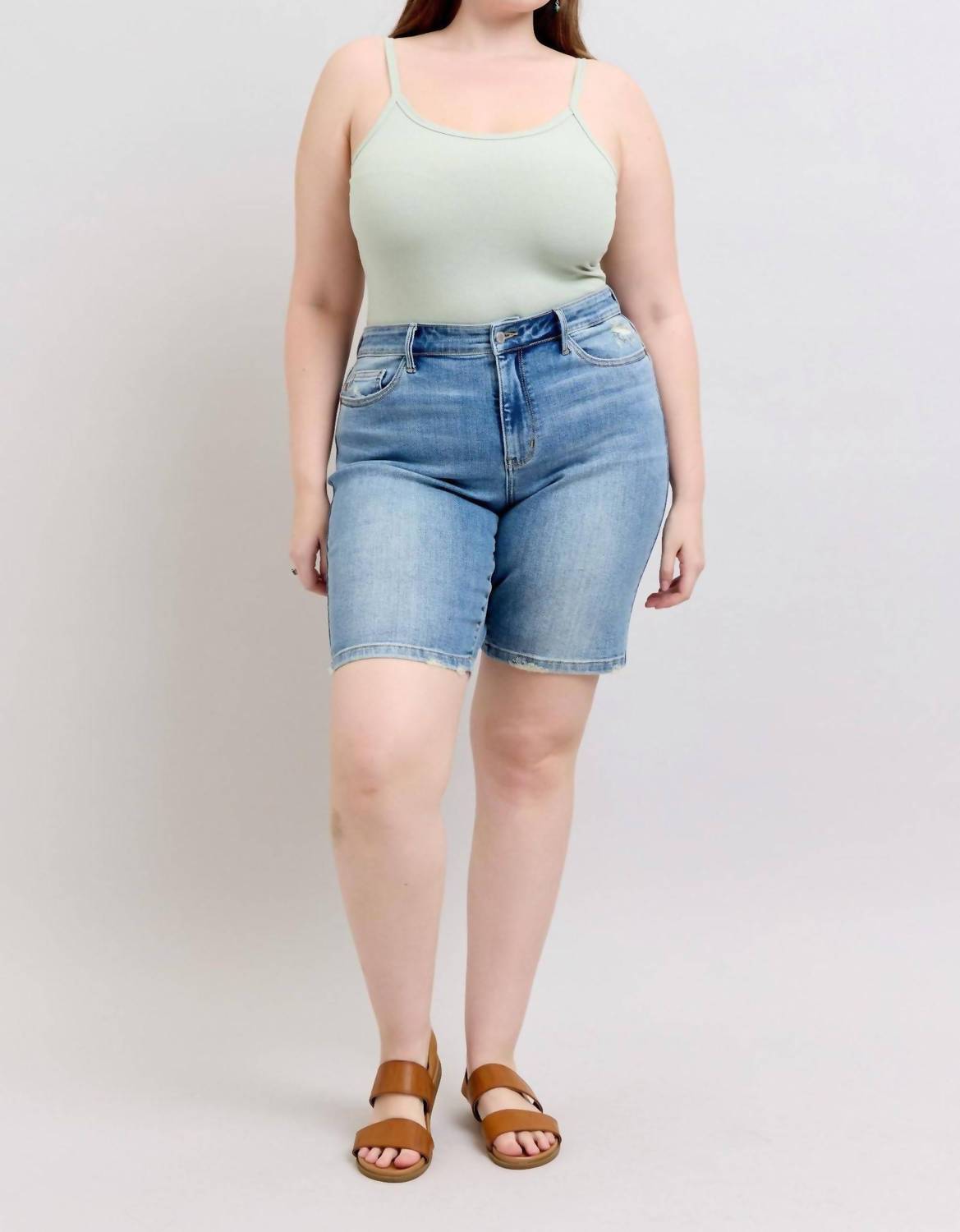 Judy Blue - High Waist Bermuda Denim Short