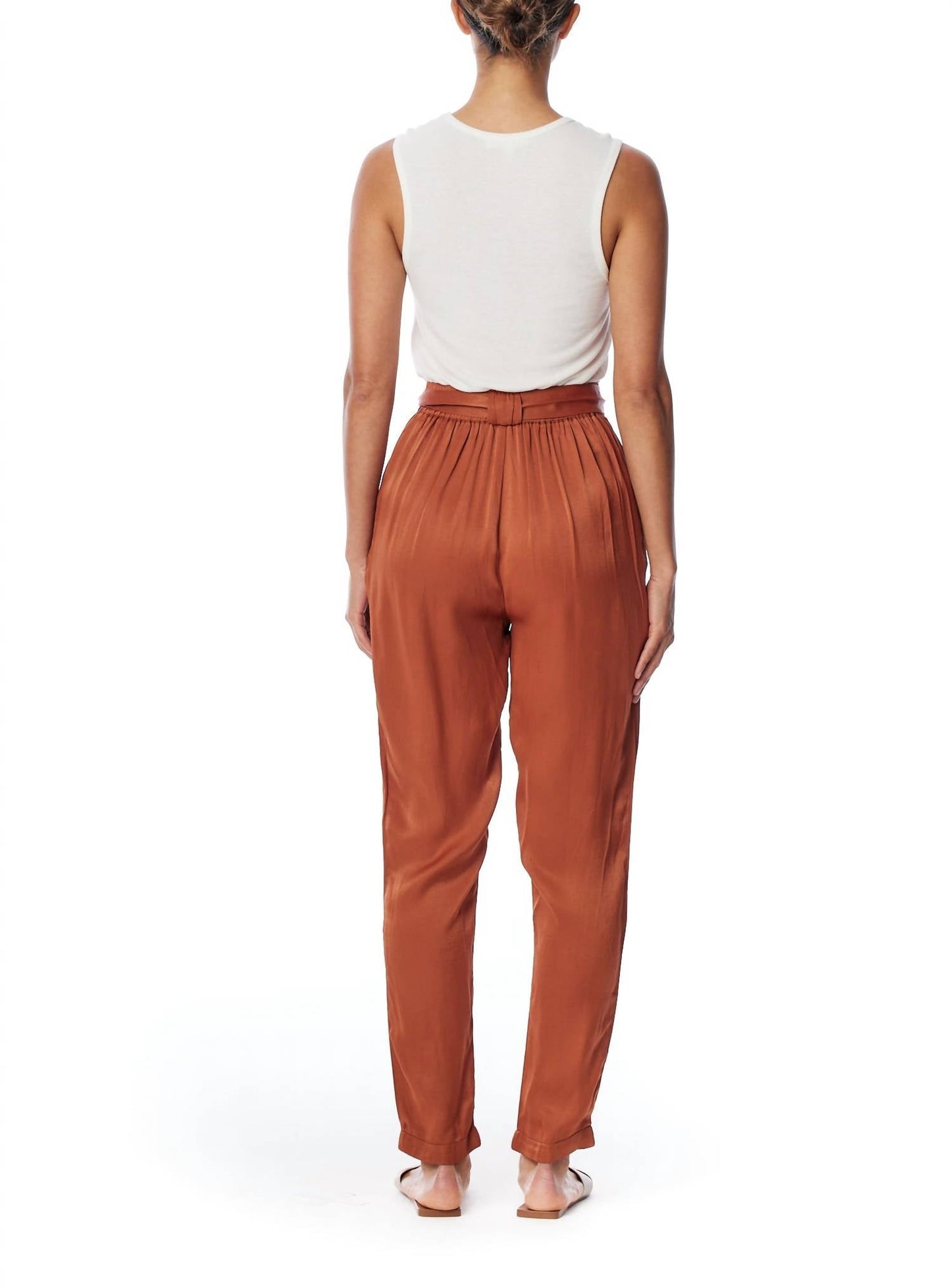 Lblc The Label - Cathy Satin Belted Pants