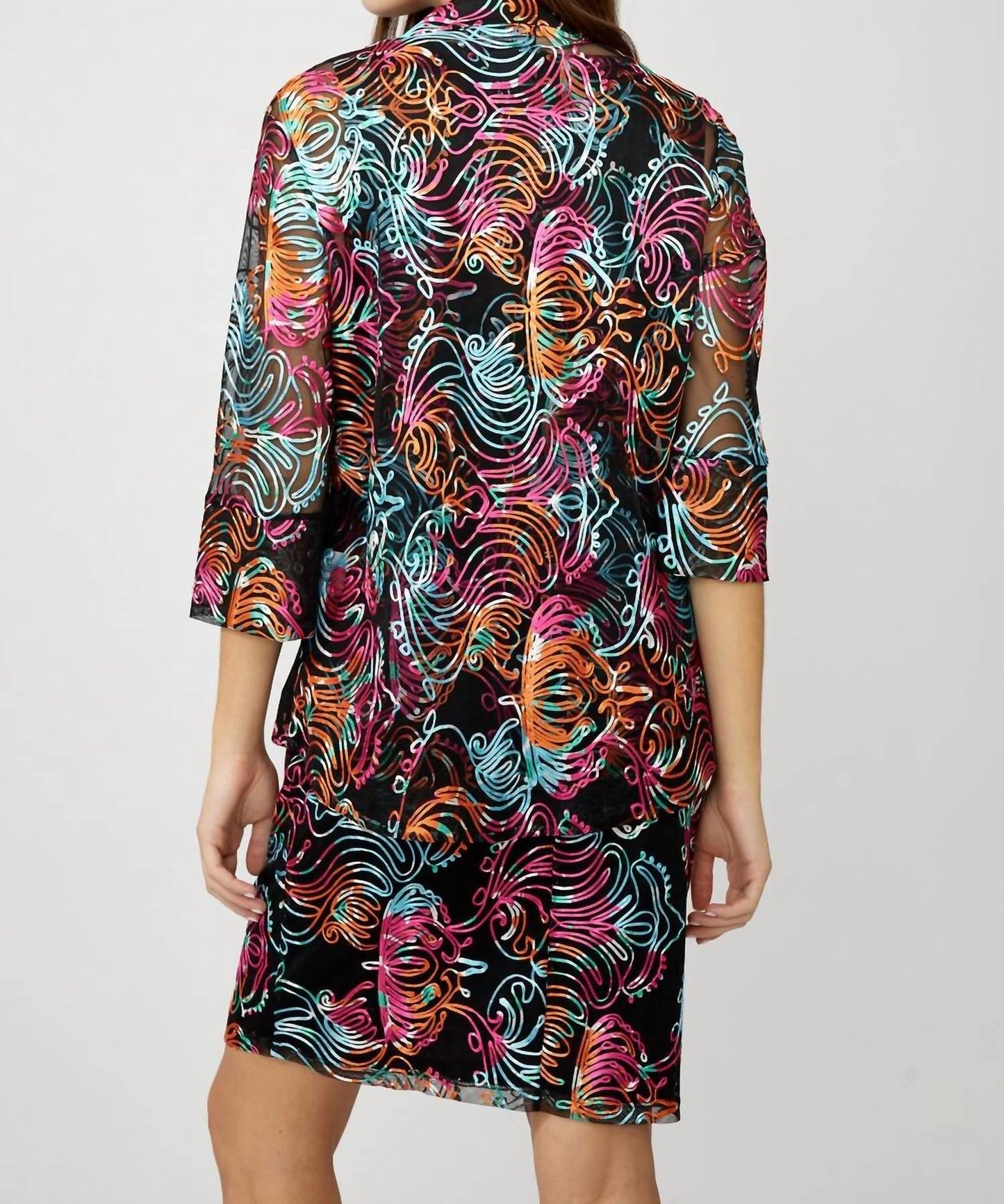 Frank Lyman - Floral Embroidered Hip-length Jacket
