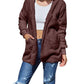 Double Take - Full Size Teddy Hooded Jacket with Pockets