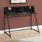 Computer Desk for Home Office with Marble Look and Storage Shelves