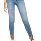 Women's Topshop Jamie Jagged Hem Jeans, Size 28 - Blue