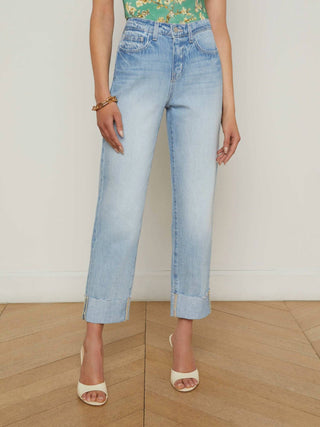 L'Agence - Maribel High Rise Straight Cuff Jeans