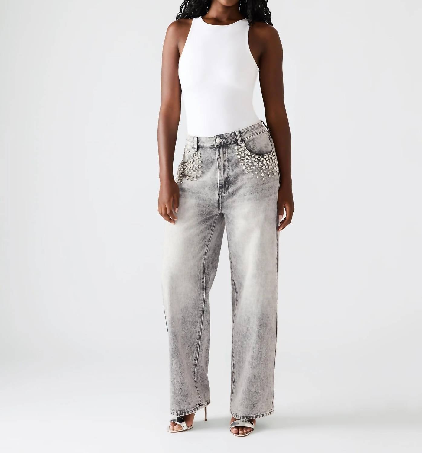 Steve Madden - Eras Rhinestone Embellished Jeans