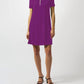 Joseph Ribkoff - Zipped Collar Mini Shift Dress