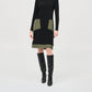 Joseph Ribkoff - Two-tone Color Block Long Sleeve Shift Dress