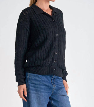 Elan - BUTTON DOWN CARDIGAN SWEATER