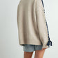 Buttermelon - Cate Tie Sleeve Pullover Sweater