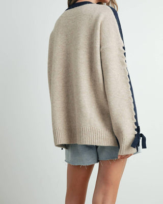 Buttermelon - Cate Tie Sleeve Pullover Sweater