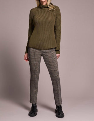 Tribal - Cable Knit Mock Neck Sweater