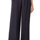 Eileen Fisher High Waist Pleated Wide Leg Silk Pants in Nocturne, Size X-Small