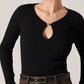 Astr - Lynly Ribbed Keyhole Sweater