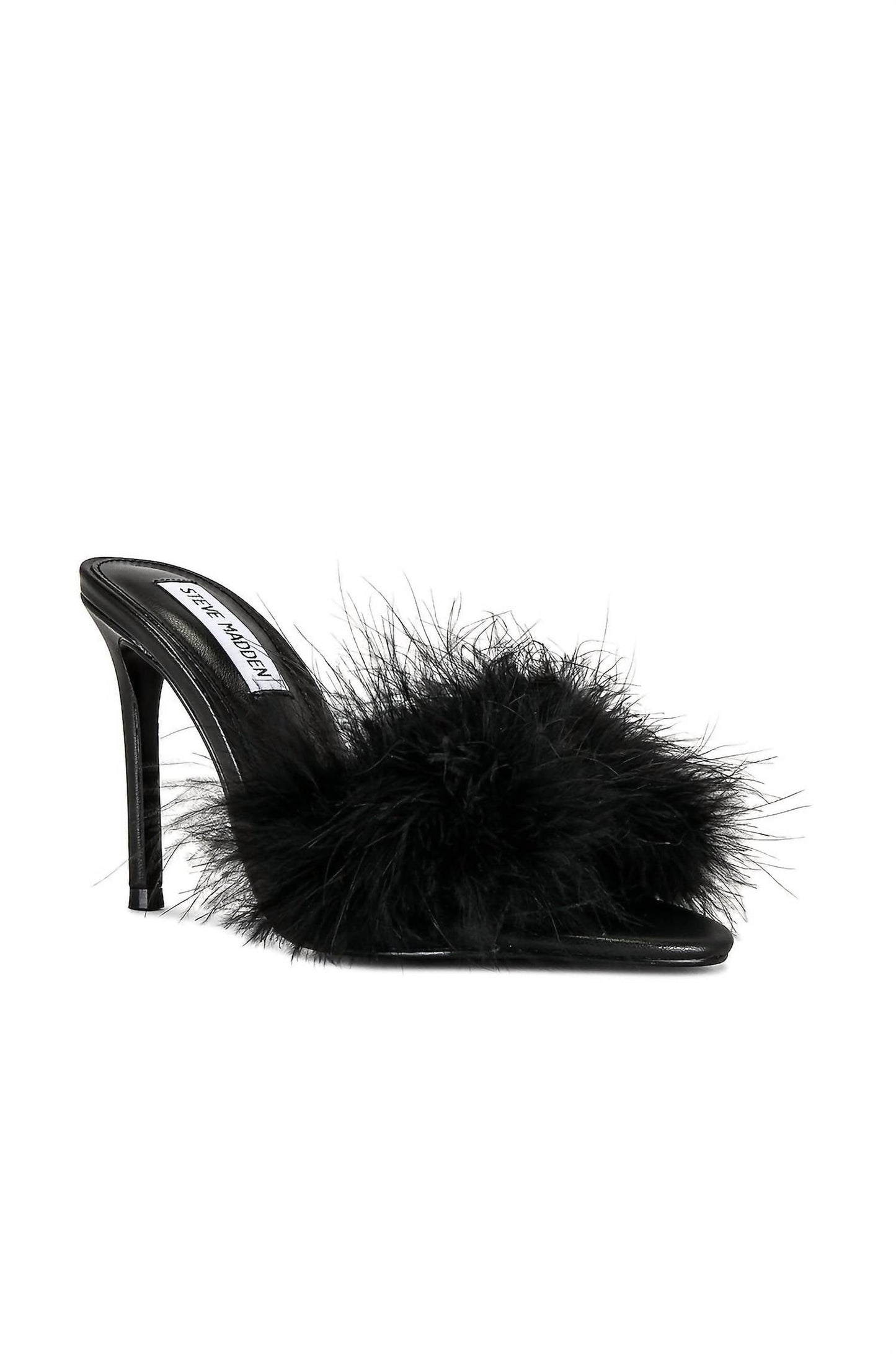 Steve Madden - Women's Spin Leather Hi Feather Heels