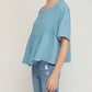 Entro - Round Neck Babydoll Top