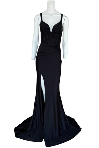 Jovani - Black Maxi Evening Gown