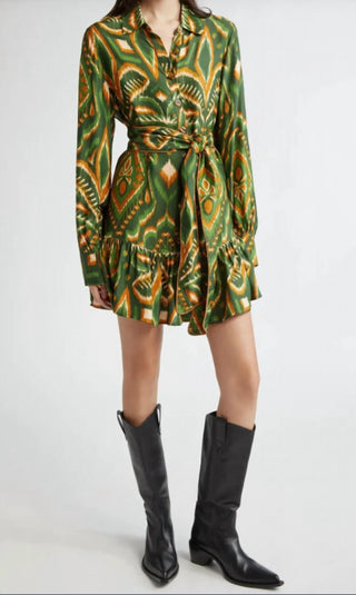 Farm Rio - Pineapple Ikat Mini Dress