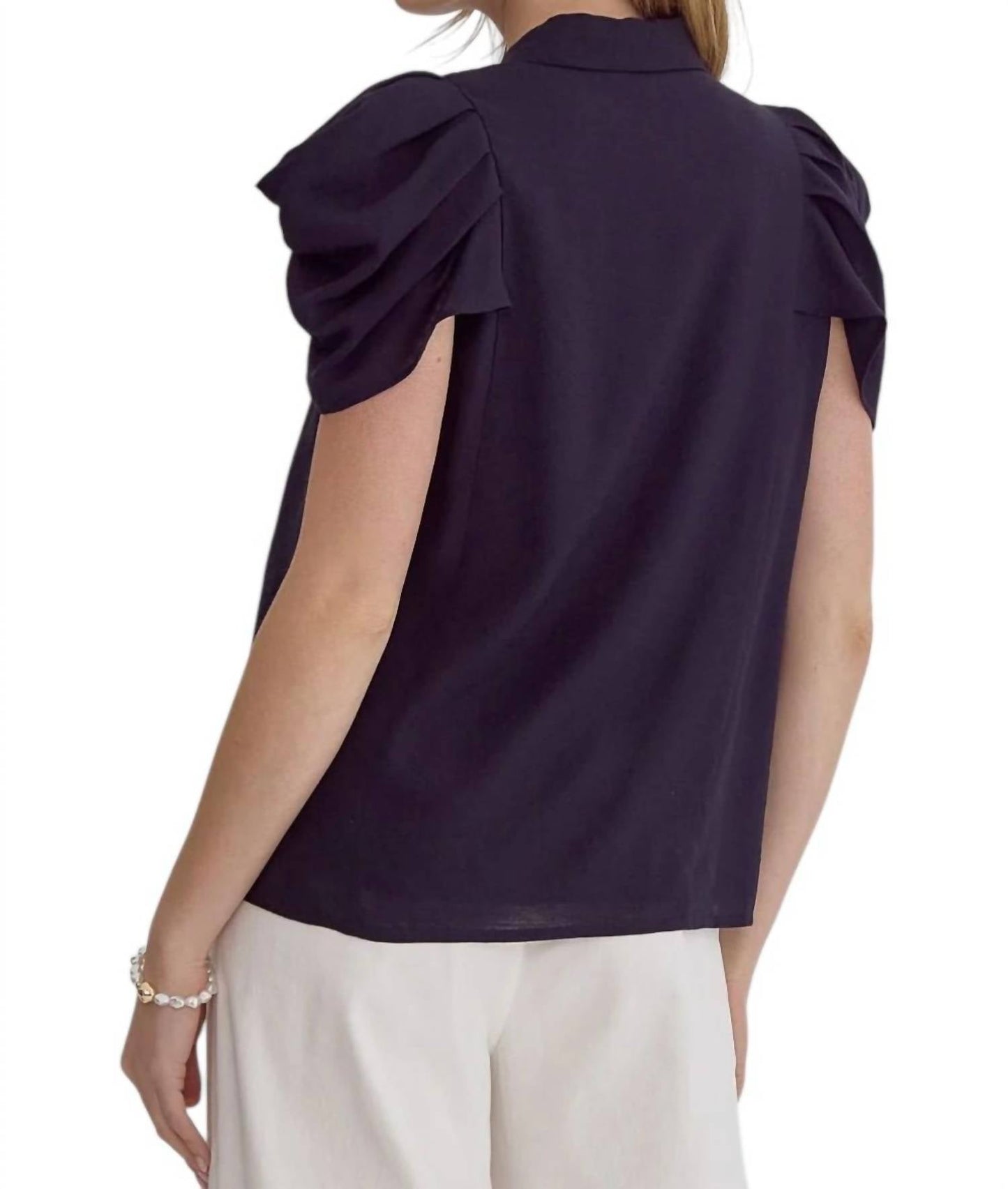Entro - Button Up Collared Top