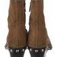 Khaite - Women's Suede Ankle Sock Boots With Studded Accents