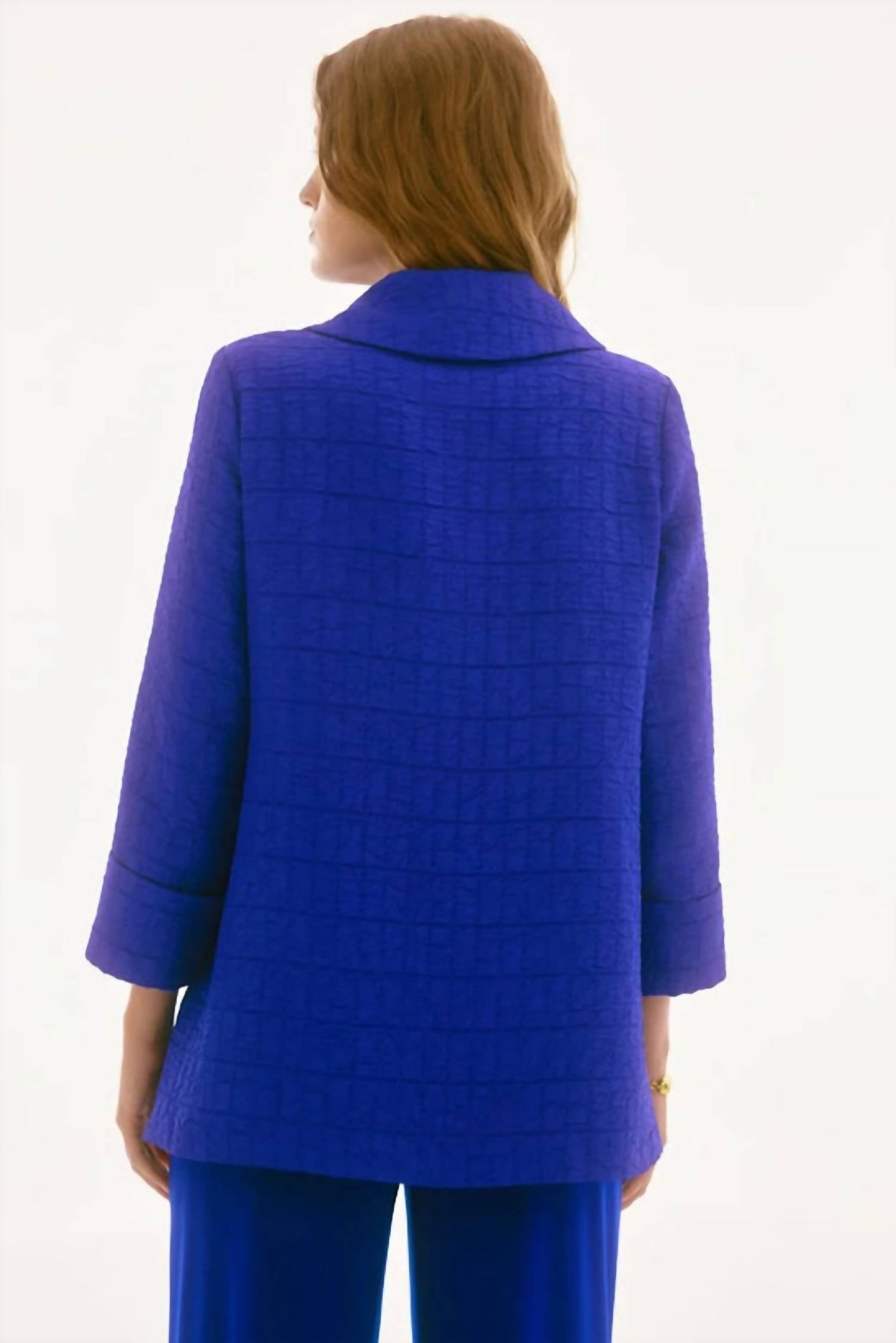 Joseph Ribkoff - Collared Textured Trapeze Jacket