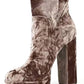 Gianni Bini - Women's Didier Velvet Platform Block Heel Booties