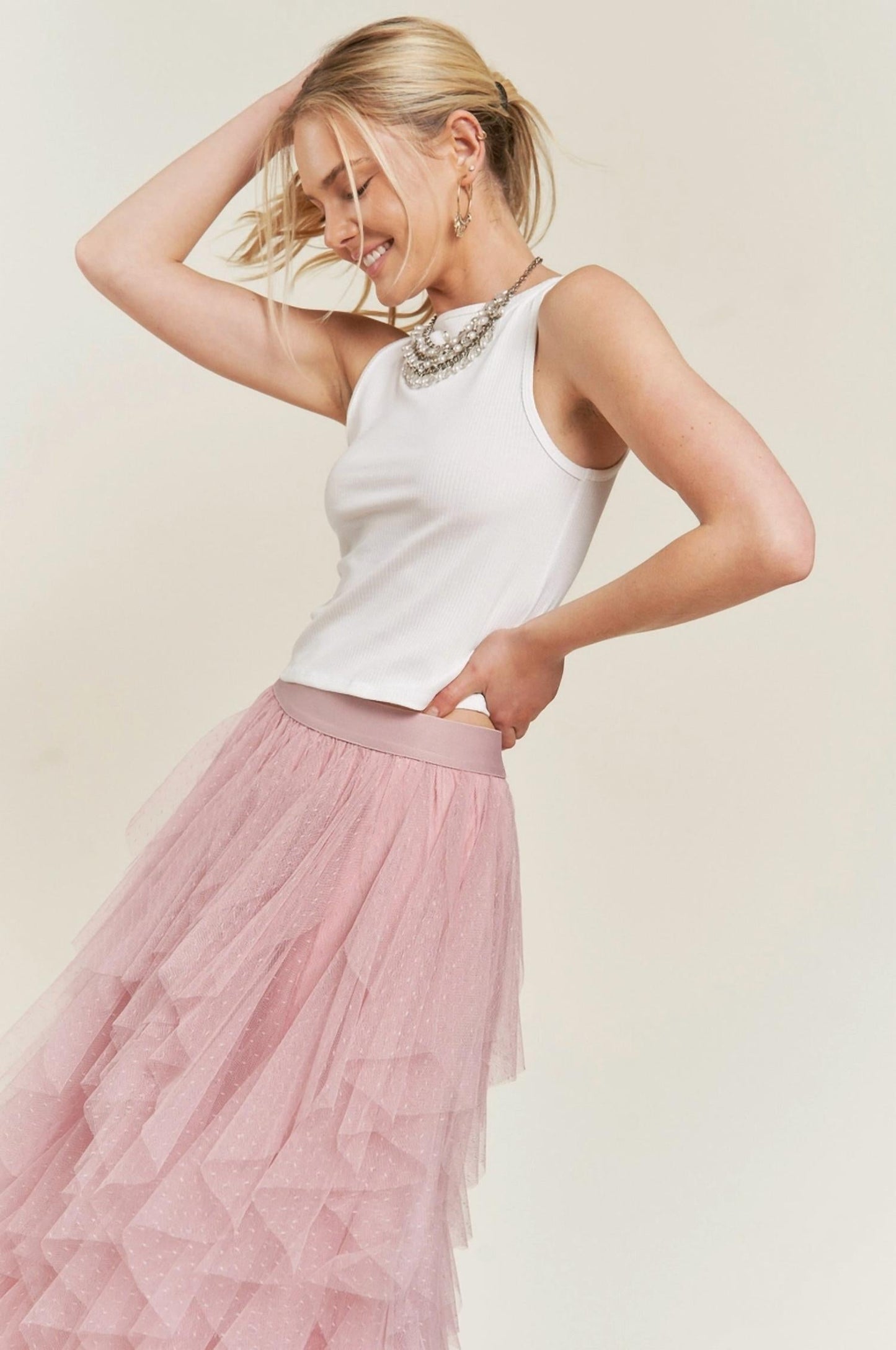 Jade By Jane - Tiered Mesh Skirt