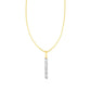 14k Yellow Gold Bar Pendant with Diamonds