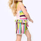 Baby Sara - Girls Knit Striped Short Set