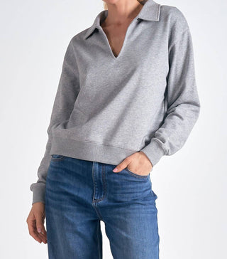 Elan - Long Sleeve Collared Top